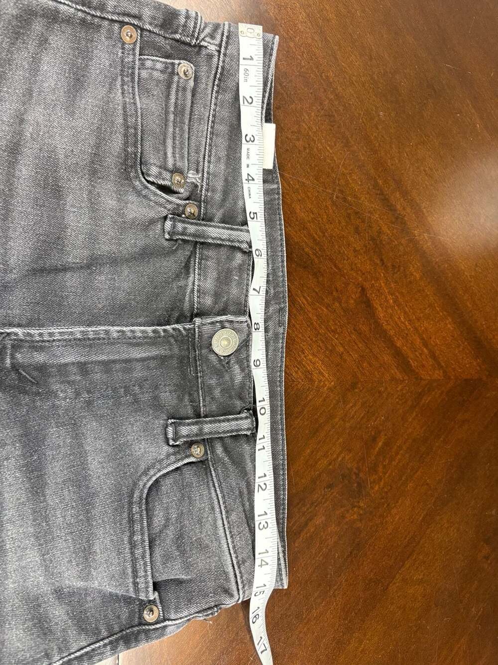 American Eagle Next Level Flex Men Jeans 30x30 Gray Black Slim Straight Stretch - Picture 5 of 8